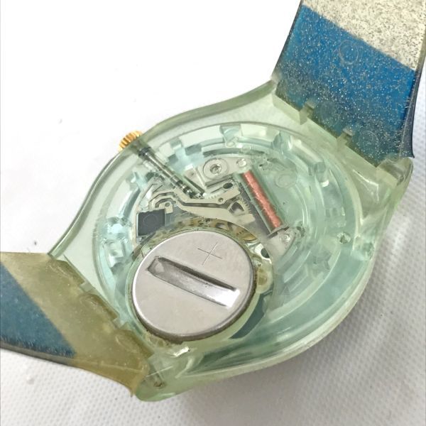 SWATCH スウォッチ LA SIRENE ET LE MARIN 腕時計 クオーツ GZ161 アナログ 人魚 海 ブルー コレクション 新品電池交換済み 動作確認済み_画像5