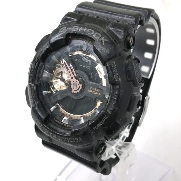 CASIO カシオ G-SHOCK ジーショック 腕時計 GA-110RG-1 クオーツ Rose Gold Series ローズゴールド ブラック カレンダー 動作確認済み_画像2