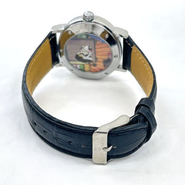 新品 AOMEI WATCH オーメイ 腕時計 手巻き 機械式 サン＆ムーン からくり セクシー 面白い おもしろ ギミック ブラック 楕円 動作確認済_画像4