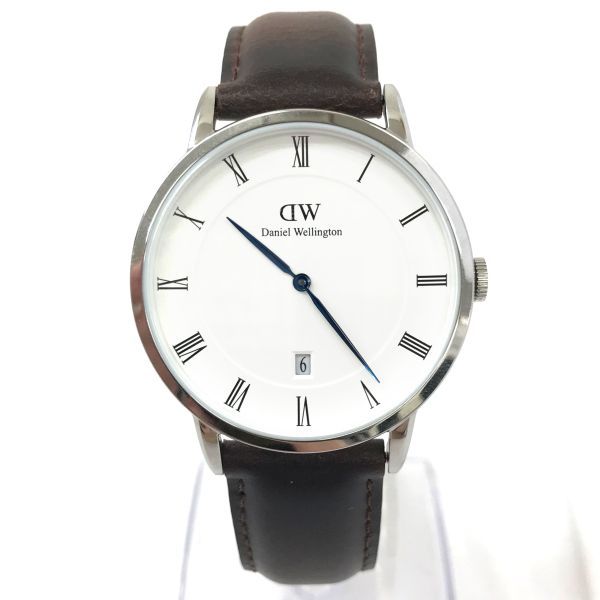 新品 Daniel Wellington ダニエルウェリントン 腕時計 DW-1123DW クオーツ アナログ カレンダー レザー 電池交換済み 動作確認済み_画像2