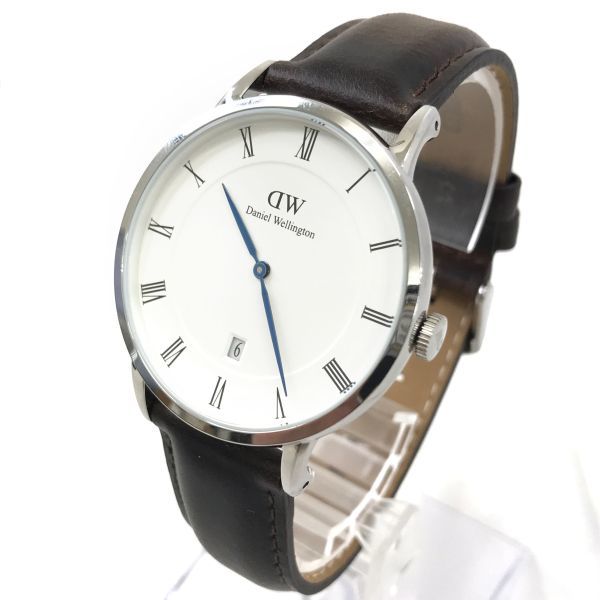 新品 Daniel Wellington ダニエルウェリントン 腕時計 DW-1123DW クオーツ アナログ カレンダー レザー 電池交換済み 動作確認済み_画像3