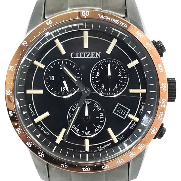 美品 CITIZEN COLLECTION シチズン コレクション Eco-Drive エコドライブ 腕時計 BL5495-72E ソーラー クロノグラフ ブラウン 動作確認済_画像1