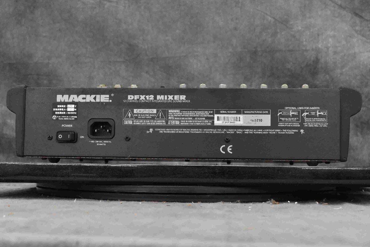 F☆MACKIE DFX12 12CHミキサー ☆中古☆_画像7