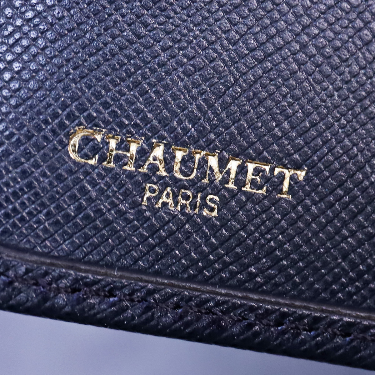  genuine article new goods Chaumet ultimate rare top class gray n car f leather men's wallet black folding in half folded wallet . inserting preservation box attaching CHAUMET