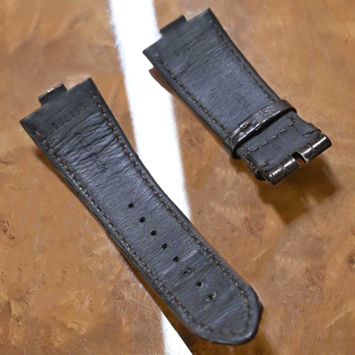  подлинный товар прекрасный товар vashu long темно синий s Tintin оригинальный товар над She's крокодил кожаный ремень 25mm ширина наручные часы для черный ko часы частота 