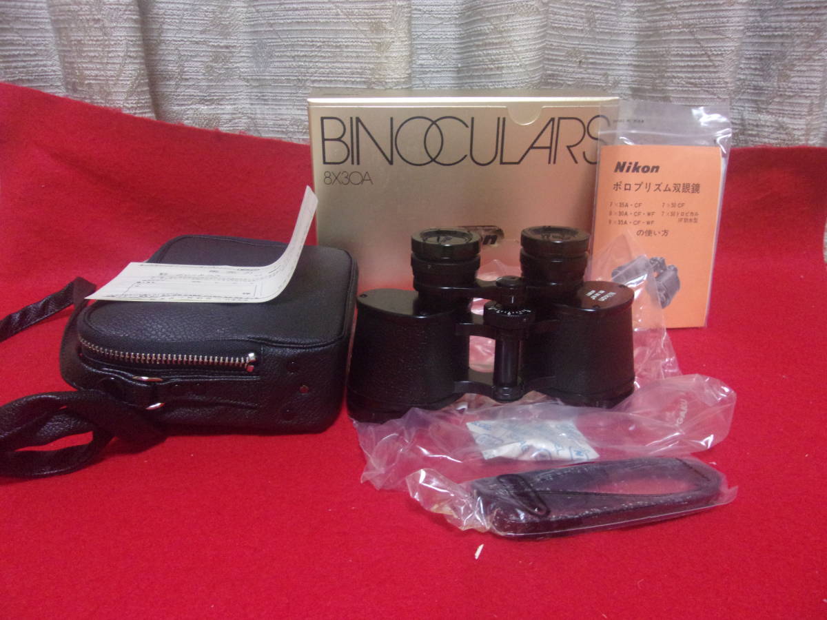 Nikon BINOCULARS 8 X 30A unused long-term keeping goods Junk present condition delivery NO,601877