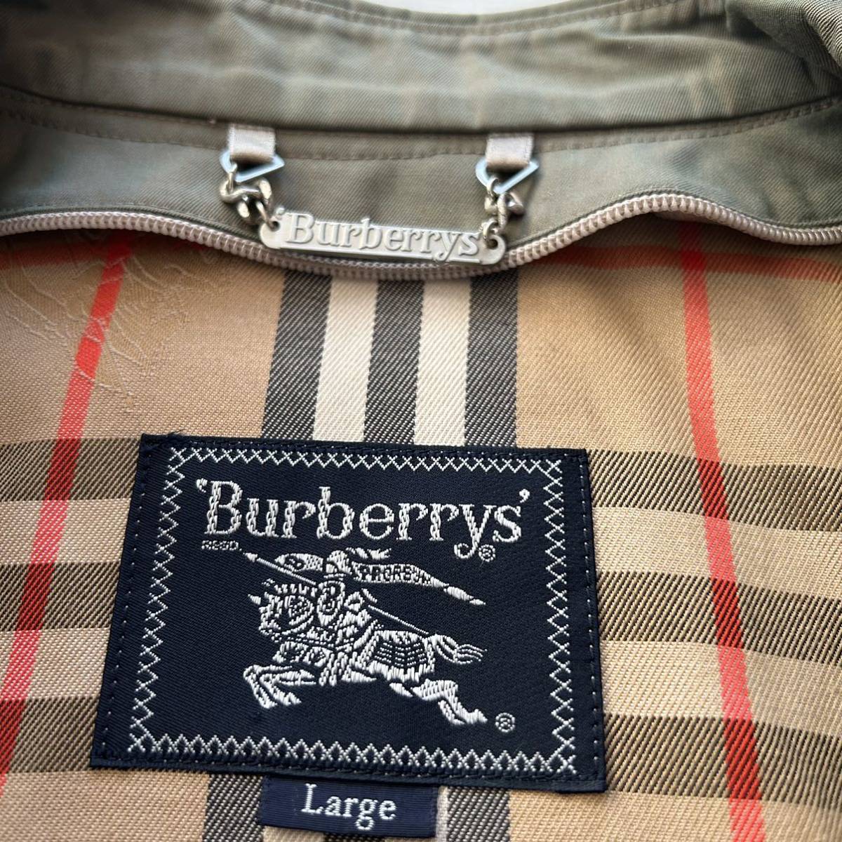 BURBERRY'S 希少玉虫色 一枚袖 ステンカラーコート ライナー付き Lサイズ 美品 ヴィンテージ_画像3