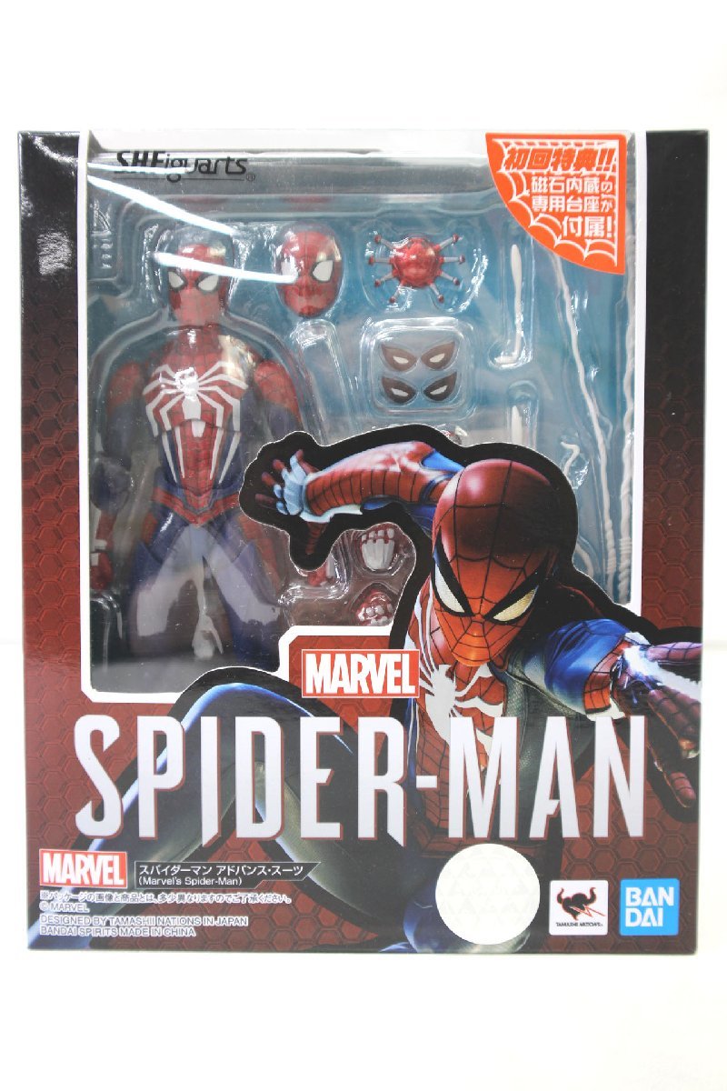 ＜中古品＞バンダイ フィギュア S.H.Figuarts スパイダーマン アドバンス・スーツ Marvel's Spider-Man（12223102717146DJ）_画像1