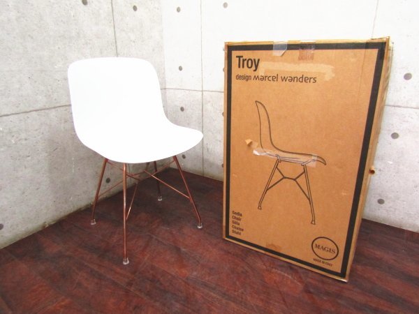 展示品/未使用品/MAGIS/マジス/高級/TROY/トロイ/Marcel Wanders/SD3700/WIRE FRAME copper/PP WHITE 1735C/サイドチェア/57,200円yykn952k_画像6