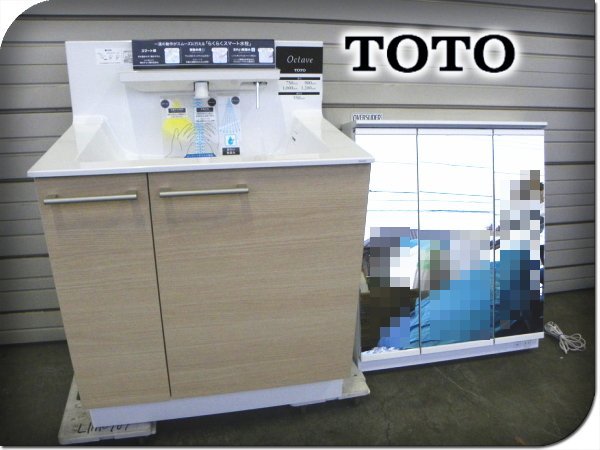 ■展示品■未使用品■TOTO■Octave/オクターブ■W75■ドレッサー/三面鏡/ミラーキャビネット■洗面化粧台■40万■ymm1257m_画像1