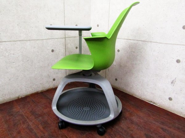 ■美品■Steelcase/スチールケース■USA/Node/ノード/ワサビ/トリポドベース/サイドテーブル付/ミーティングチェア6脚セット/78万/smm8516k_画像5