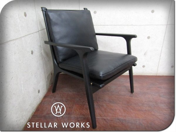 新品/未使用品/STELLAR WORKS/FLYMEe取扱い/Ren Lounge Chair small/レン/Space Copenhagen/アッシュ材/100%革/チェア/366,300円/f8519k