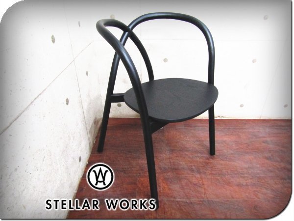 ■新品■未使用品/STELLAR WORKS/高級/FLYMEe取扱い/Ming Chair/ミン チェア/アッシュ材/ブラック/Neri & Hu/チェア/183,700円/ft8309m