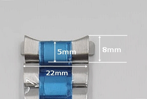 時計ベルト 22mm シルバー 弓カン 無垢 ステンレス プッシュ式_画像5