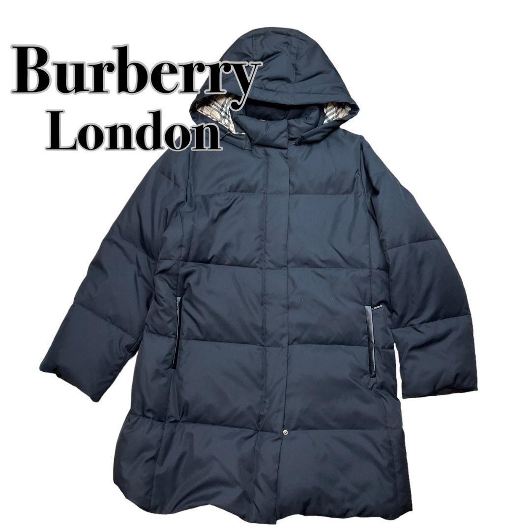 【極美品】 BURBERRY バーバリー ダウンジャケット ロング XL 大きいサイズ　ダウンコート　ブラック　黒_画像1