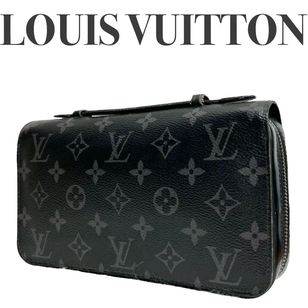 【美品】 LOUISVUITTON ルイヴィトン エクリプス ジッピーXL M61698 モノグラム　長財布　クラッチバッグ　ラウンドジップ　メンズ_画像1