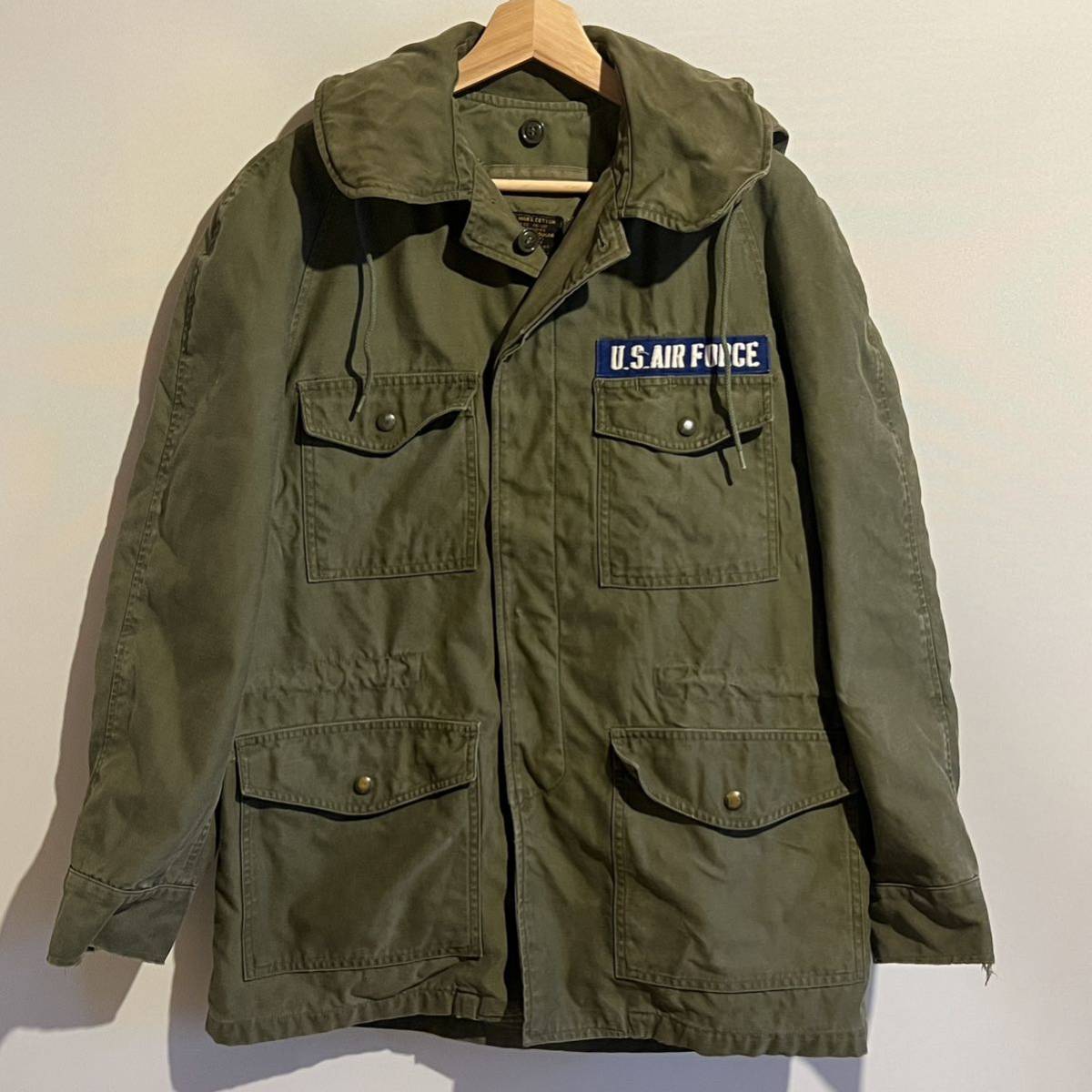 60s 米軍 US AIR FORCE キャトルジャケット SMALL-REGULAR フィールドジャケット USAF ARMY ミリタリー ジャケット OG107 ヴィンテージ