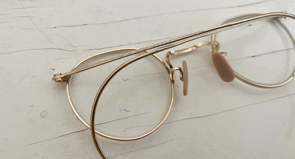 30S アメリカンオプティカル　フルビュー　金張　眼鏡　メガネ　ヴィンテージ　AO シュロン　ボシュロム　彫金　デッドストック