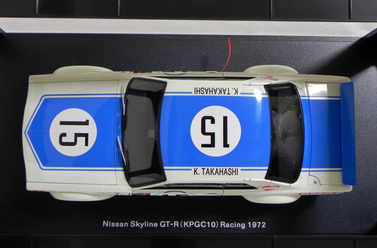 オートアート 1/18 日産 スカイライン GT-R (KPGC10) レーシング 1972 富士3000km スピードレース 優勝車 #15 高橋国光_画像9