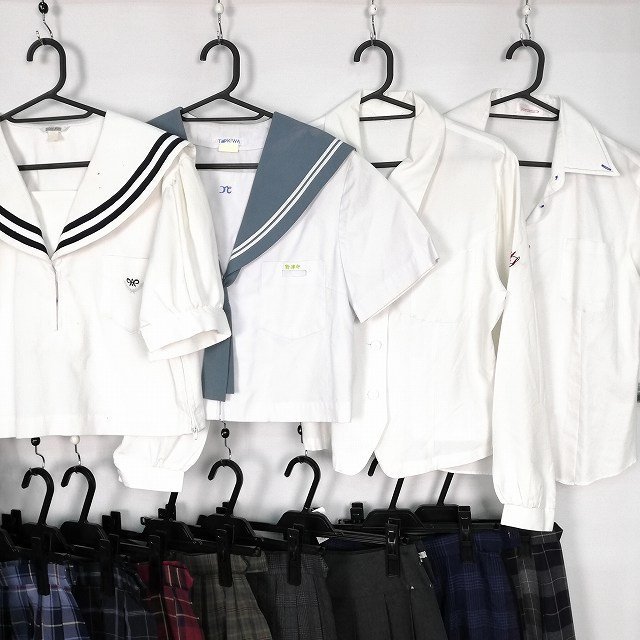 セーラー服 ブレザー ベスト ブラウス スカート 1円 中古 制服 大分高校 岩国商業高校 鶴見大学附属中学高校 セット 詰合わせ 39CS-003 DF_画像4