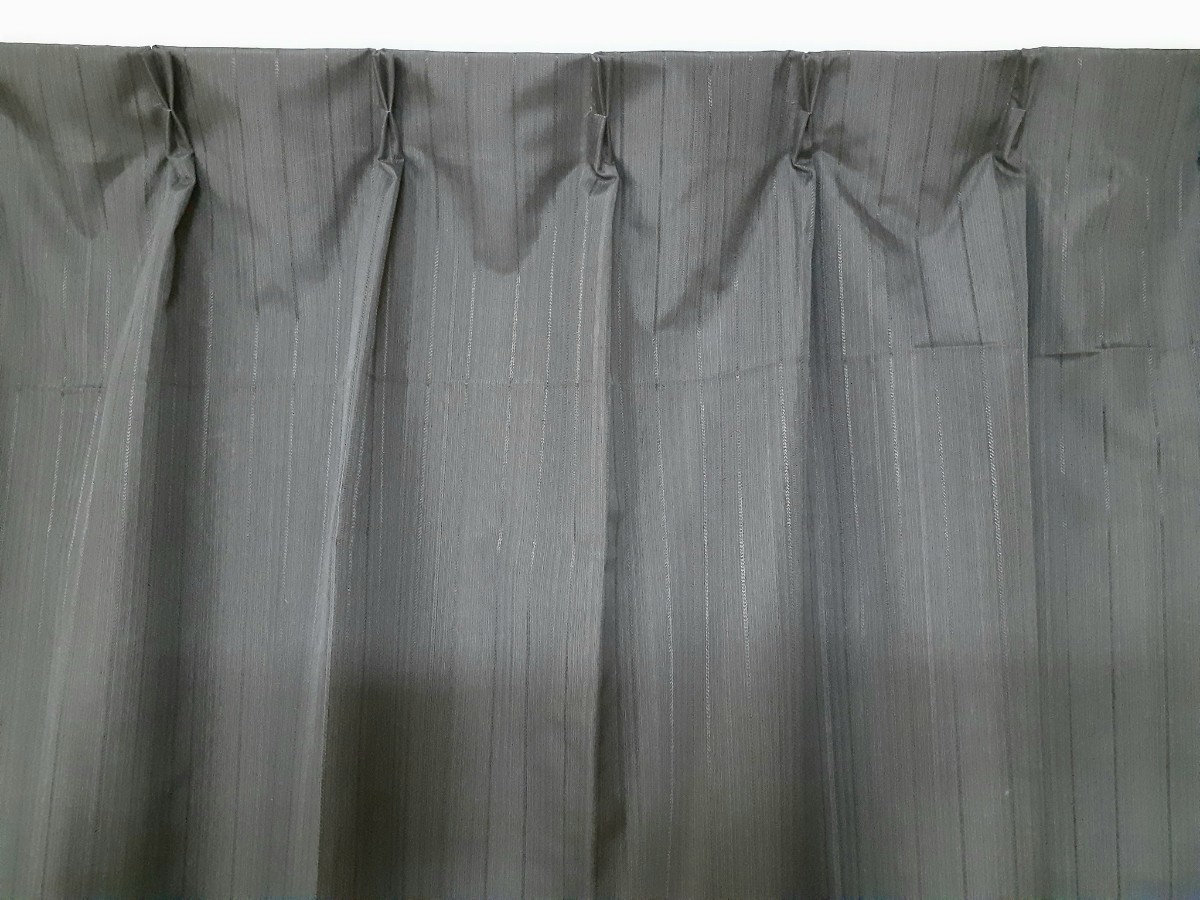 新品 １級遮光プリントカーテン １００X１３５cm ２枚組 コーティング素材　ブラウン_画像3