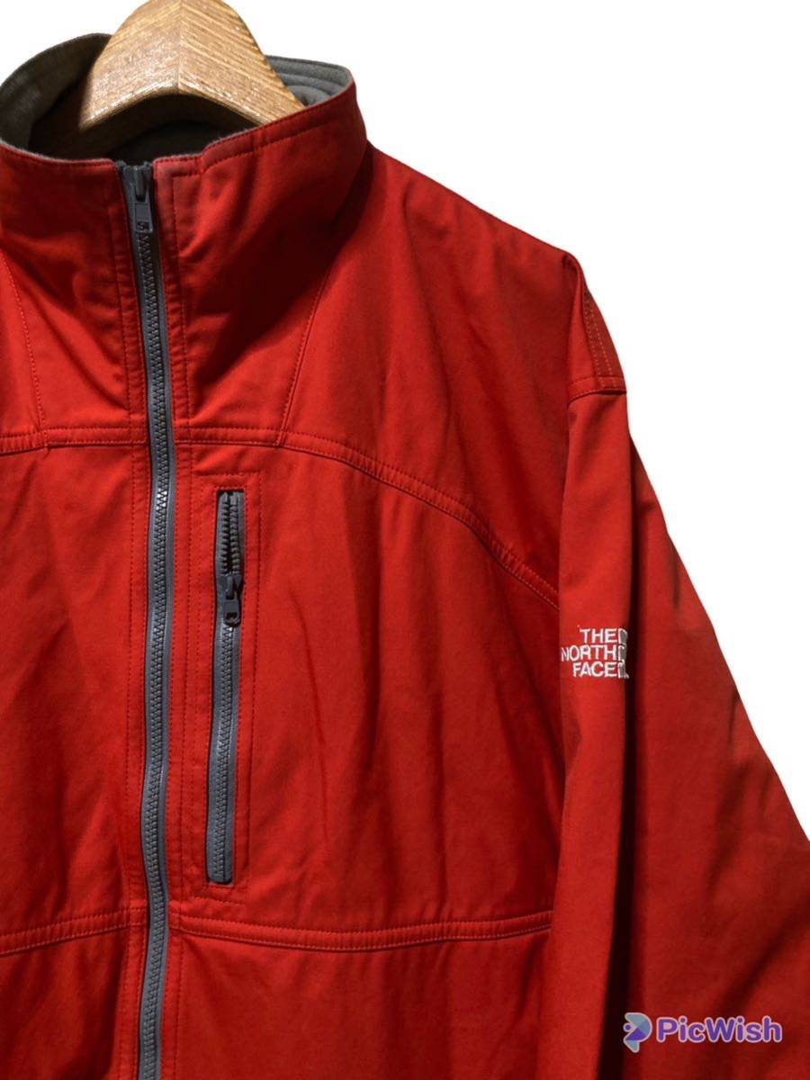 THE NORTH FACE ザ ノースフェイス GORE WINDSTOPPER ジップアップジャケット　ウインドストッパー　防寒 アウトドア レジャー　赤　L_画像2