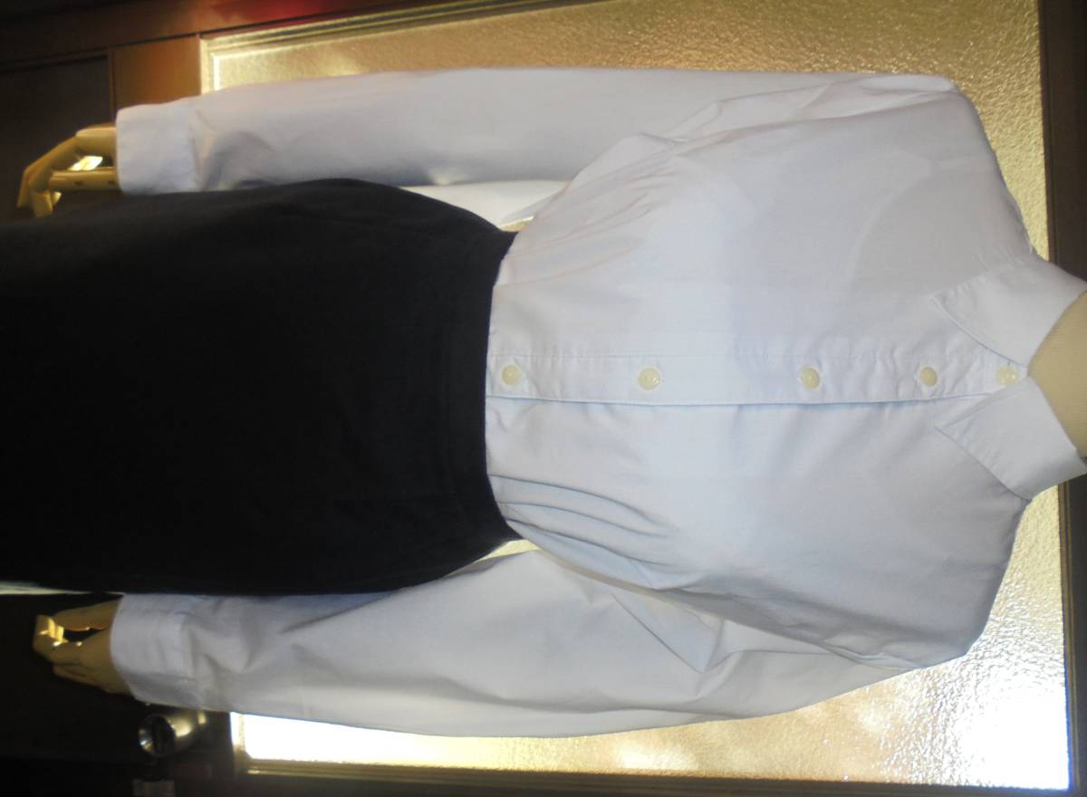 １９号サイズ　白　長袖　ブラウス 　OLさん 事務員さん 店員さん　就活 研修　通勤 通学　合唱 コーラス　大きいサイズ　エーデルワイス_スカートは撮影用です。付きません。