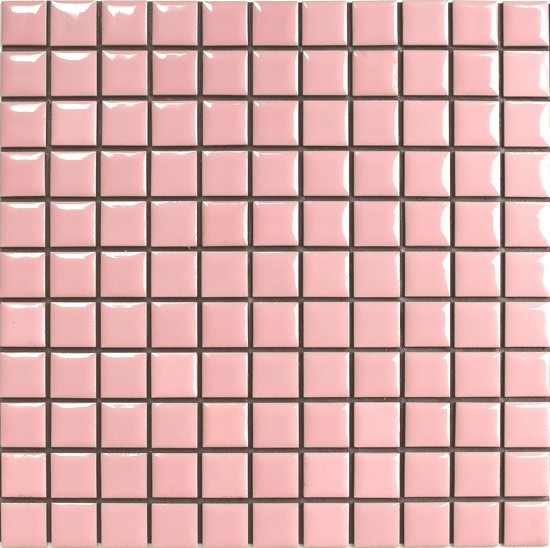 クラシック モザイクタイル【25mm角】ピンク N-8[10ケース 一括販売]