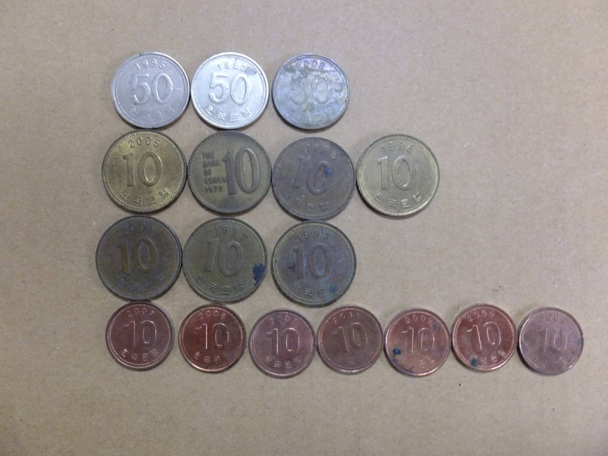 韓國？ 62個硬幣 原文:韓国　？　硬貨　６２枚
