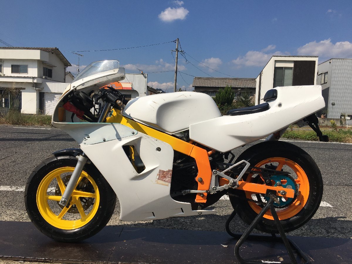 ホンダ NSR50 AC10 Nチビ 実働 書類付き レース仕様 混合 絶版 Jhaチャンバー レストア 膝スリ サーキットベースにも_画像6