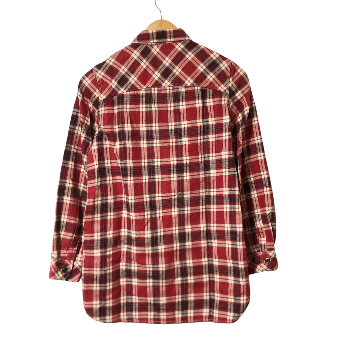 HYSTERIC GLAMOUR Hysteric Glamour flannel shirt check long sleeve FREE red black 0131AH02 lady's A26