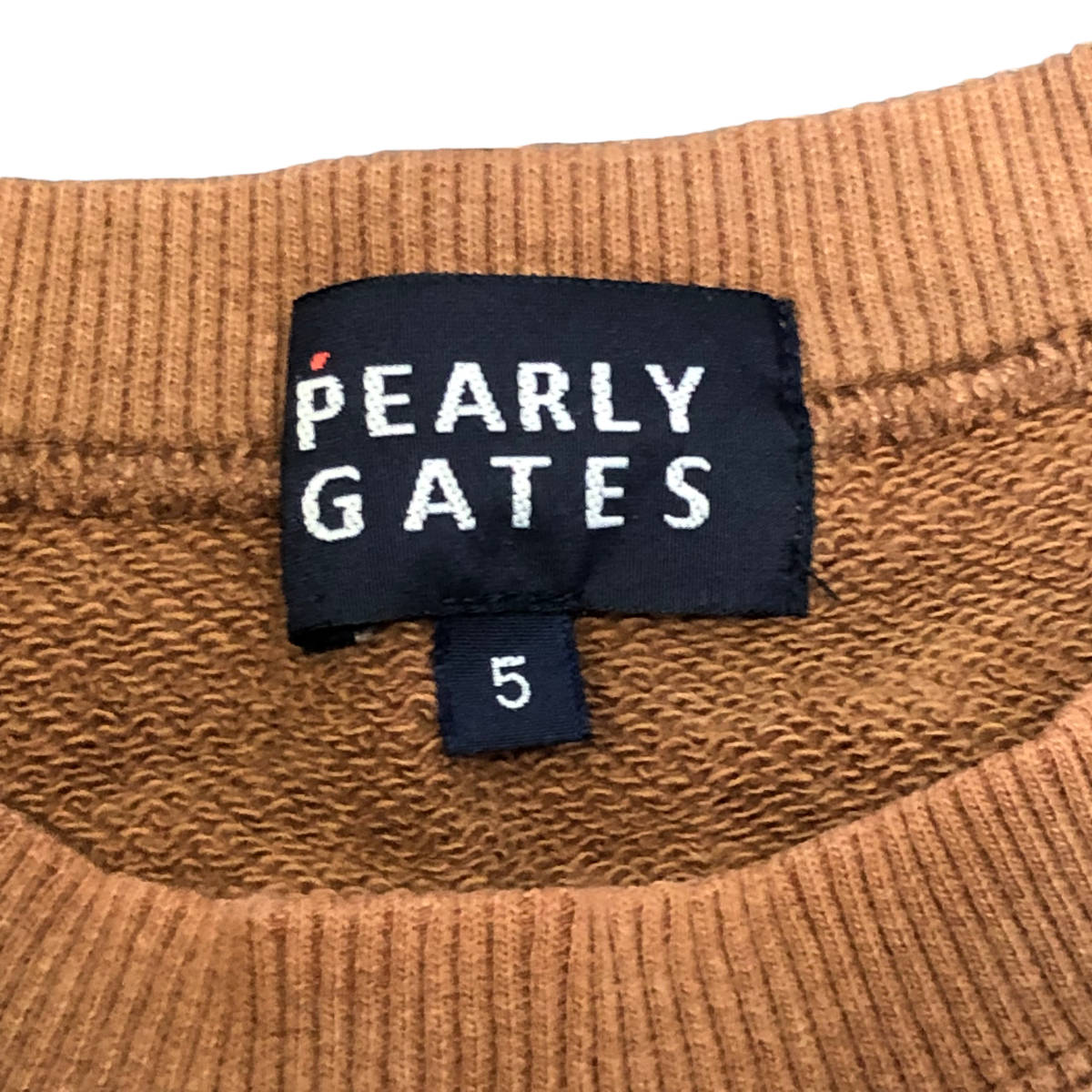 PEARLY GATES パーリーゲイツ スウェット トレーナー プリント 5 ブラウン メンズ A33_画像5