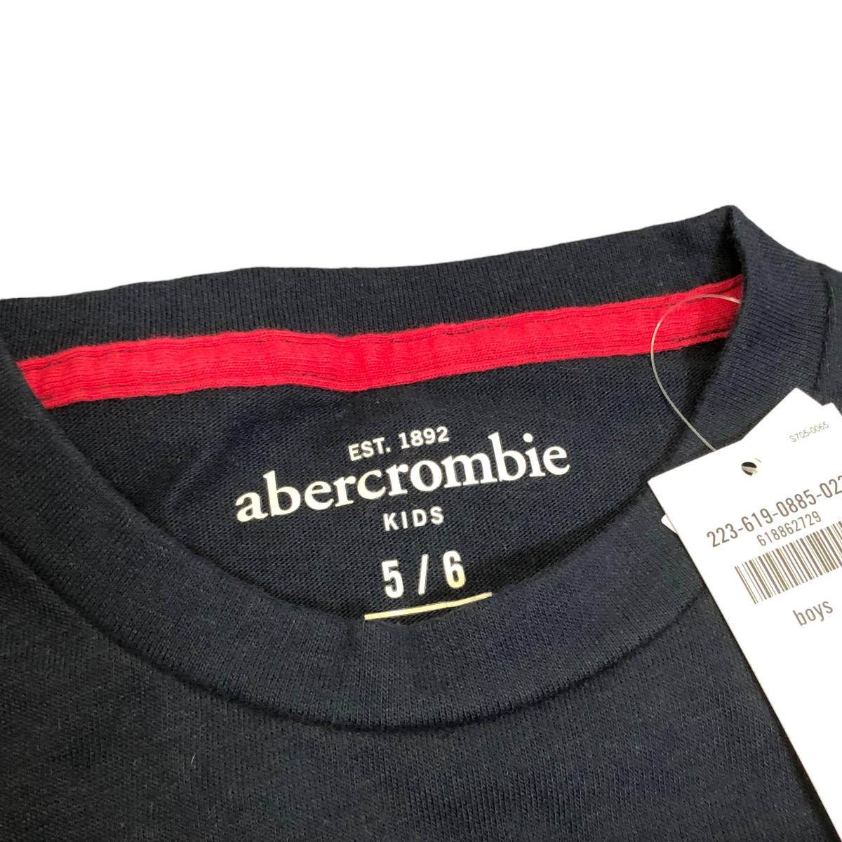 Abercrombie Kids Abercrombie Kids футболка длинный рукав long T Logo вышивка 5/6 120cm соответствует темно-синий A33