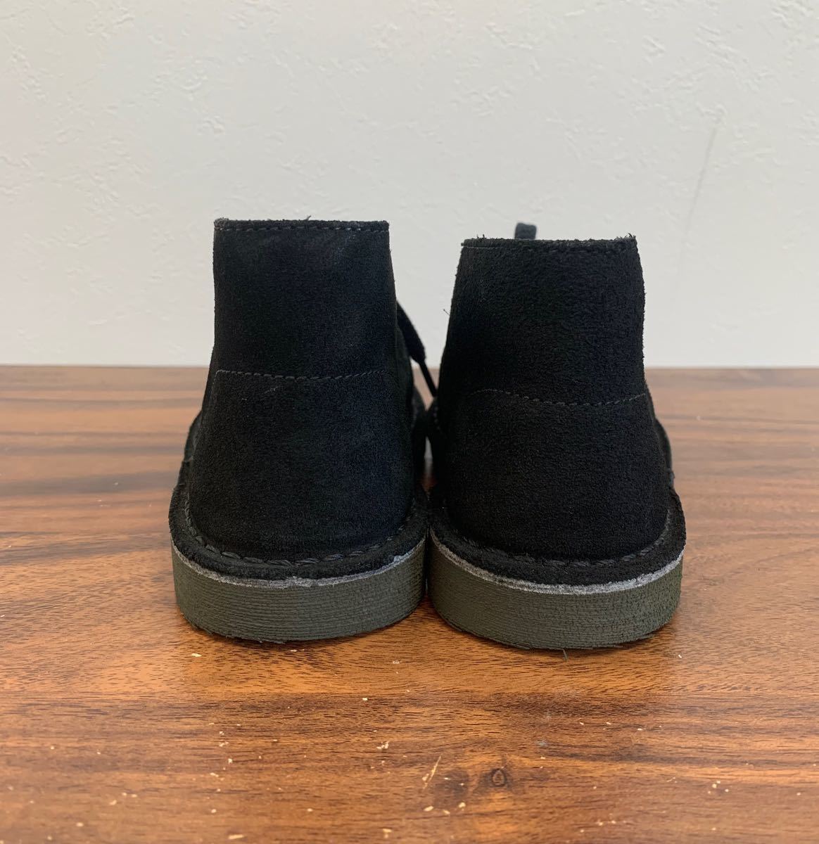 【美品】Clarks Orginals クラークス デザートブーツ kids キッズ UK8 15cm ブラック ワラビー 子供服_画像4