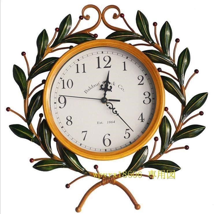 緑枝の葉 壁掛け時計 掛け時計 かけ時計 おしゃれ 壁飾り 北欧 おしゃれ ウォールクロック プレゼント 欧芸術風_画像1