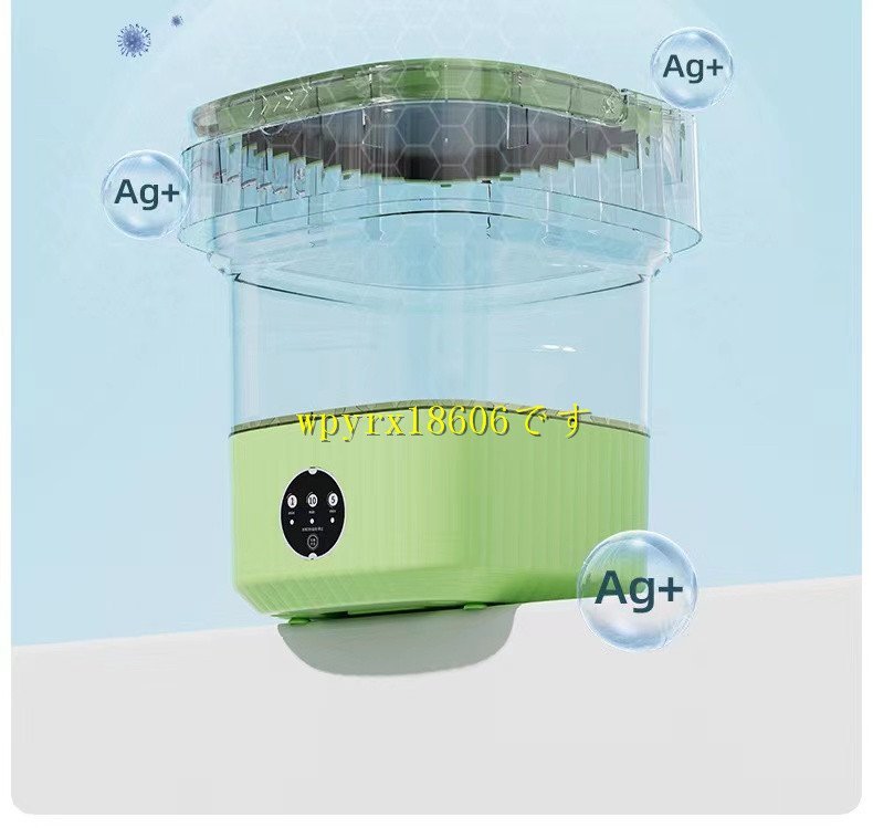 折りたたみ洗濯機 昇級版 脱水機能付き 小型洗濯機 簡易洗濯機 ミニ洗濯器 家庭用 靴下・下着・タオル・マスク・赤ん坊の服 8L/ホワイト_画像3