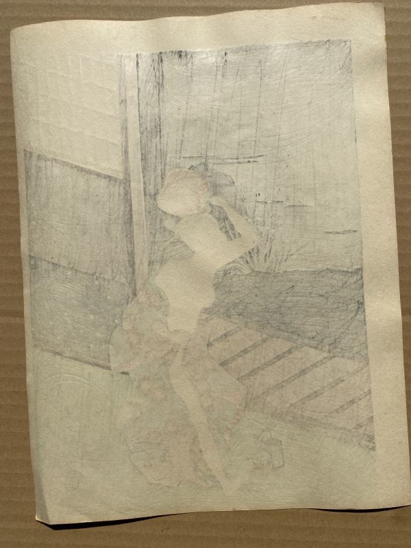 ⑥鳥居清満『ほたる狩り』蛍 手摺木版画 錦絵 美人画 浮世絵 日本画 春画 あぶな絵_画像6