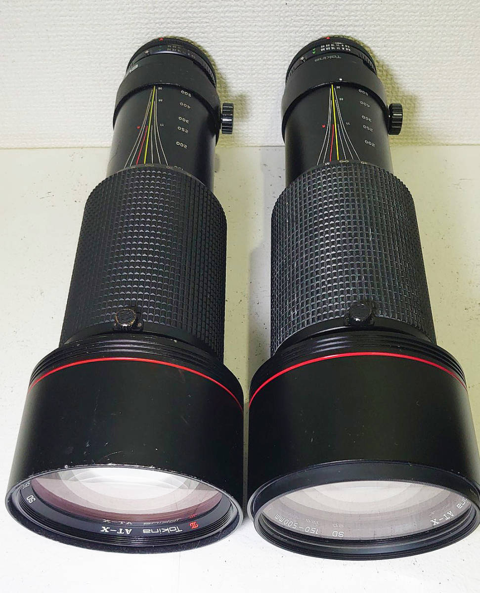 ★Tokina トキナー 望遠レンズ AT-X SD 150-500mm F5.6 φ95 Canon FD用 2本セット★_画像1
