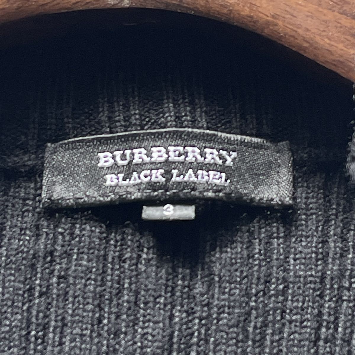 美品■BURBERRY BLACK LABEL バーバリー ブラックレーベル L 中綿 ドライバーズニット ジップブルゾン 切替 ノバチェック キルティング _画像8