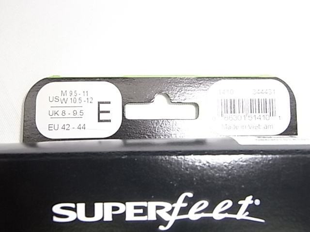 期間限定セール超特価送料込み!!日本正規新品 SUPERfeet GREEN insoles / E / スーパーフィート インソール グリーン / E（26.0-28.0）_画像4