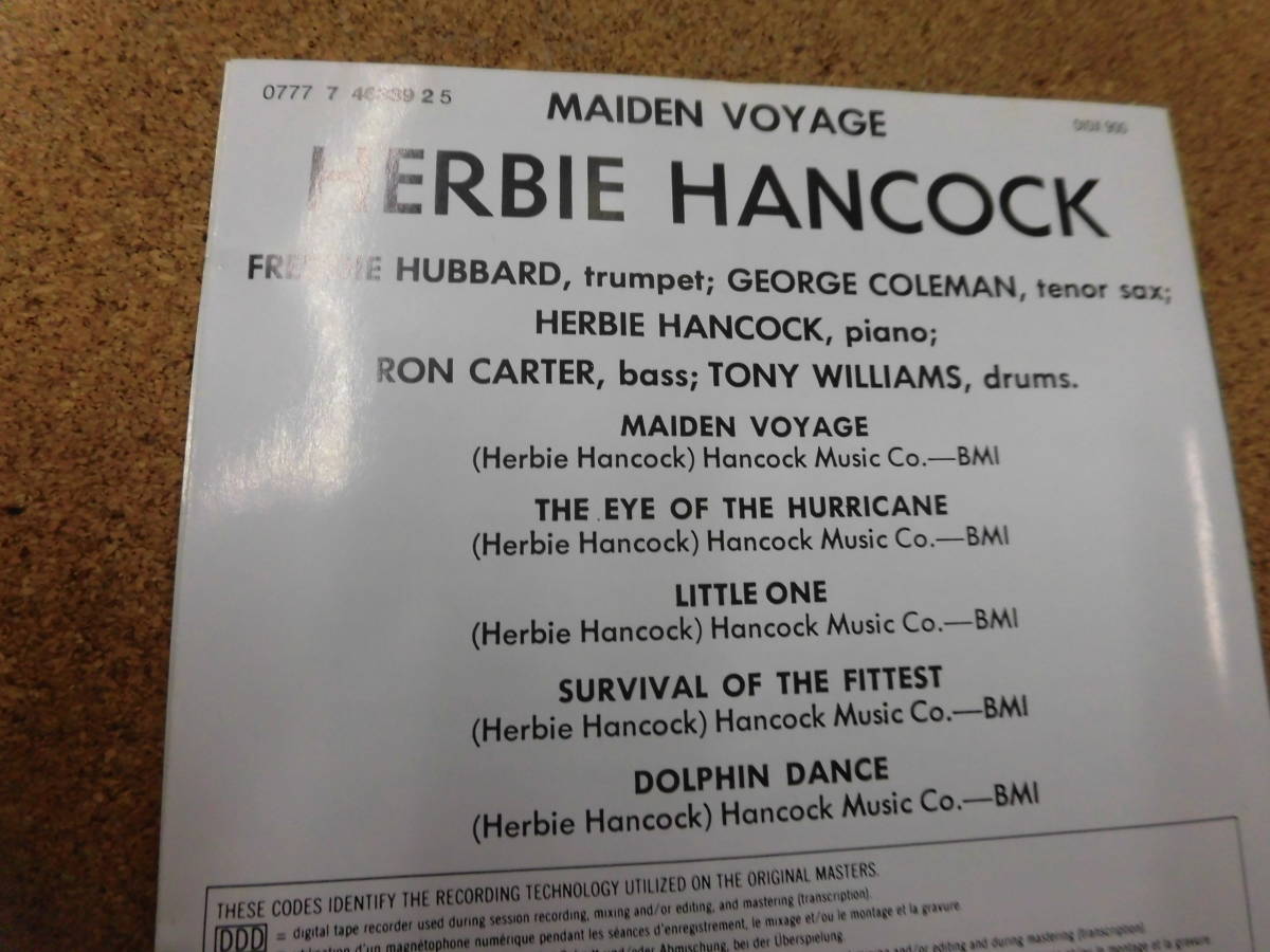 (BLUE NOTE)輸入盤CD HERBIE HANCOOK/MAIDEN VOYAGE_画像2