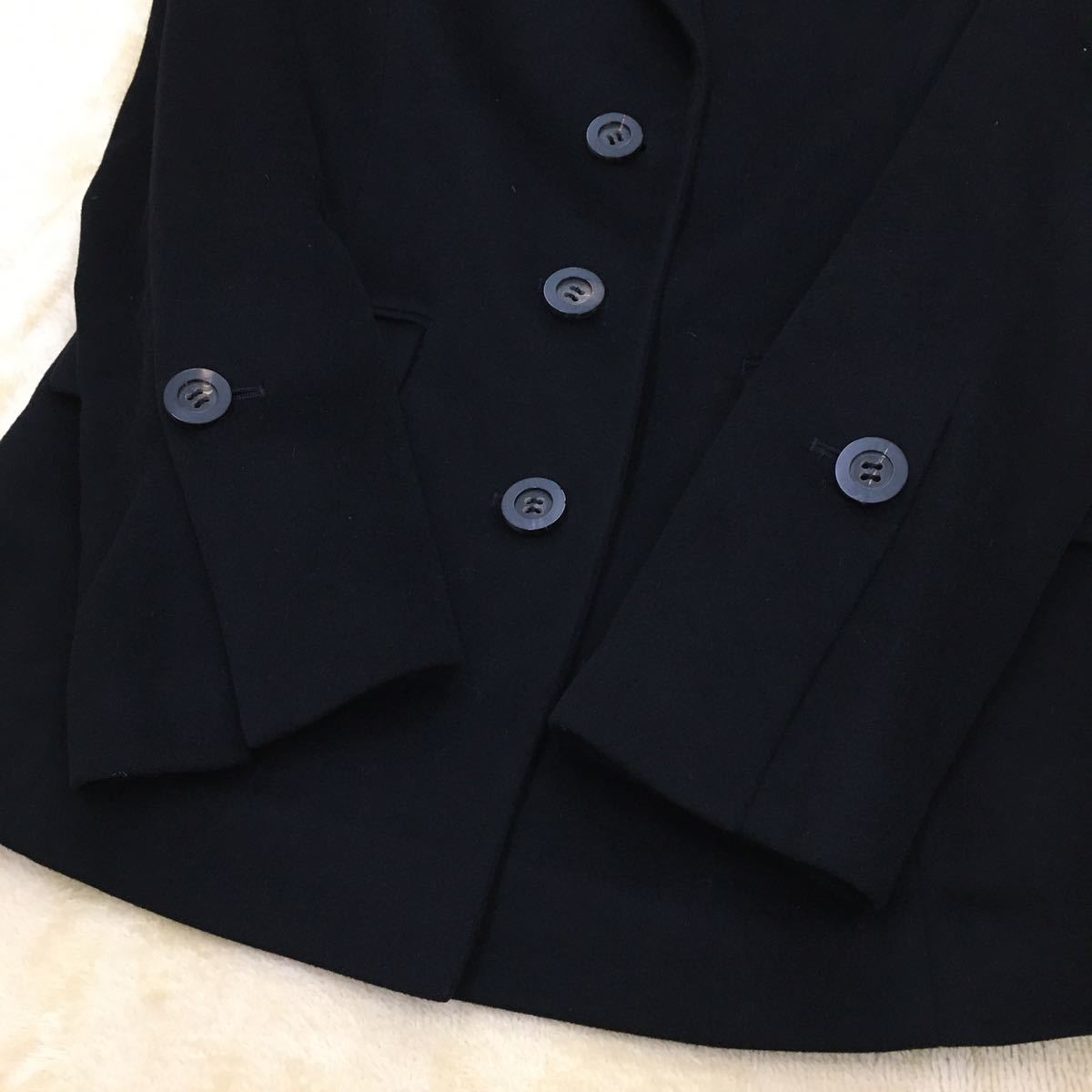 Optitude オプティチュード フォーマルジャケット ブレザー テーラード カシミヤ100% 羊毛 ウール レディース サイズ1 黒