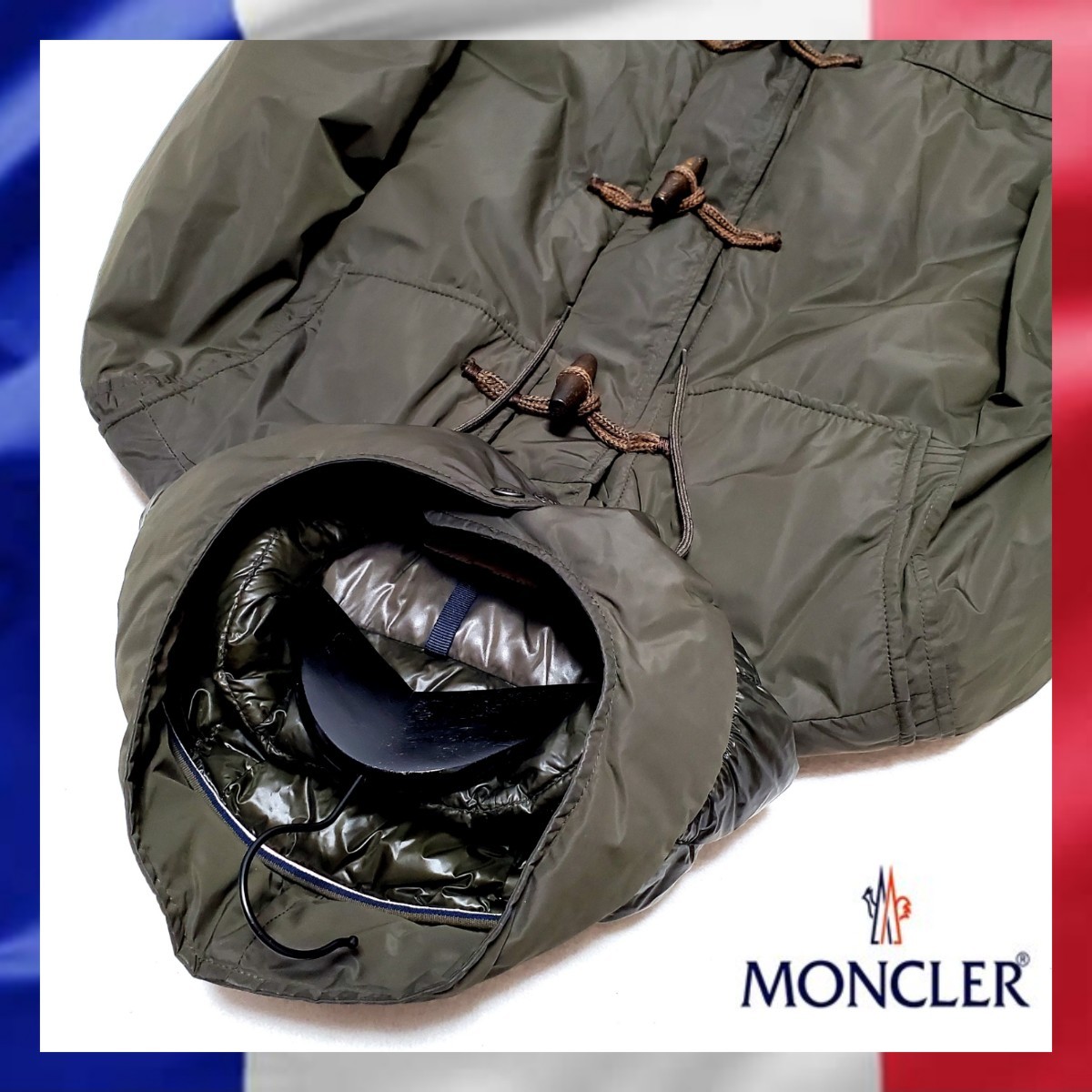 １円　圧倒的高級感　MONCLER　モンクレール　CLASSE 1　ダウンジャケット　ダッフルコート　メタルボタン　カーキ　サイズ１　_画像1