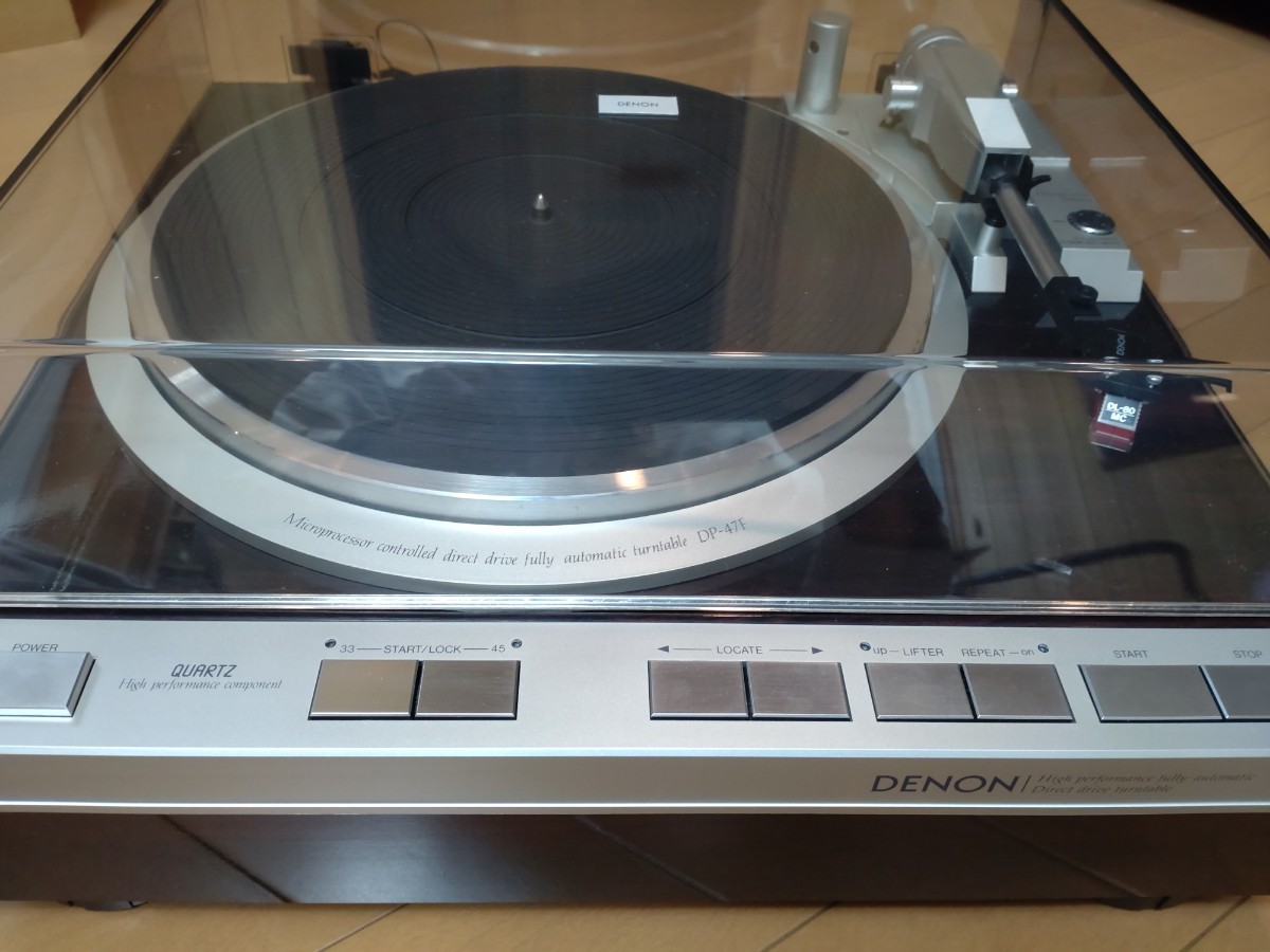 DENON レコードプレーヤー　DP-47F カートリッジと新品交換針付き　動品_画像1