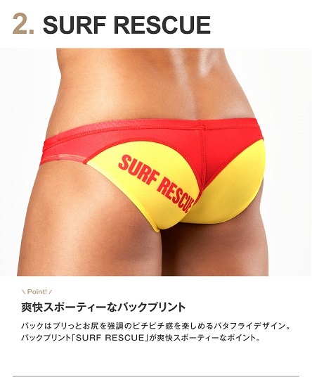 特価【即決】競パンのようなアンダーウェア２枚セット!! GX3(ジーバイスリー) SPLASH SPORTS サーフレスキュービキニパンツ(XL)_画像5