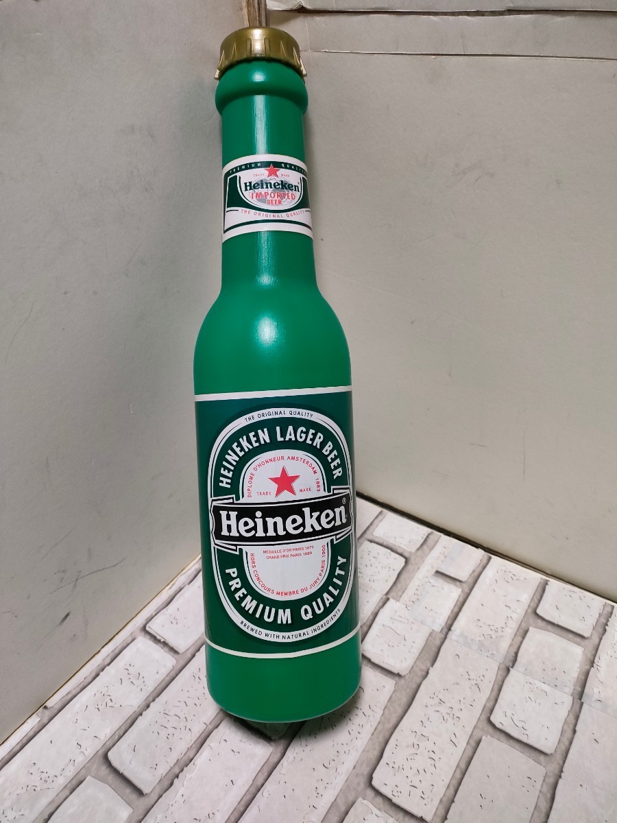  редкость   .  редкий ！Heineken　 большой размер  бутылка  дизайн ... золото  коробка 　 около 40 сантиметр 
