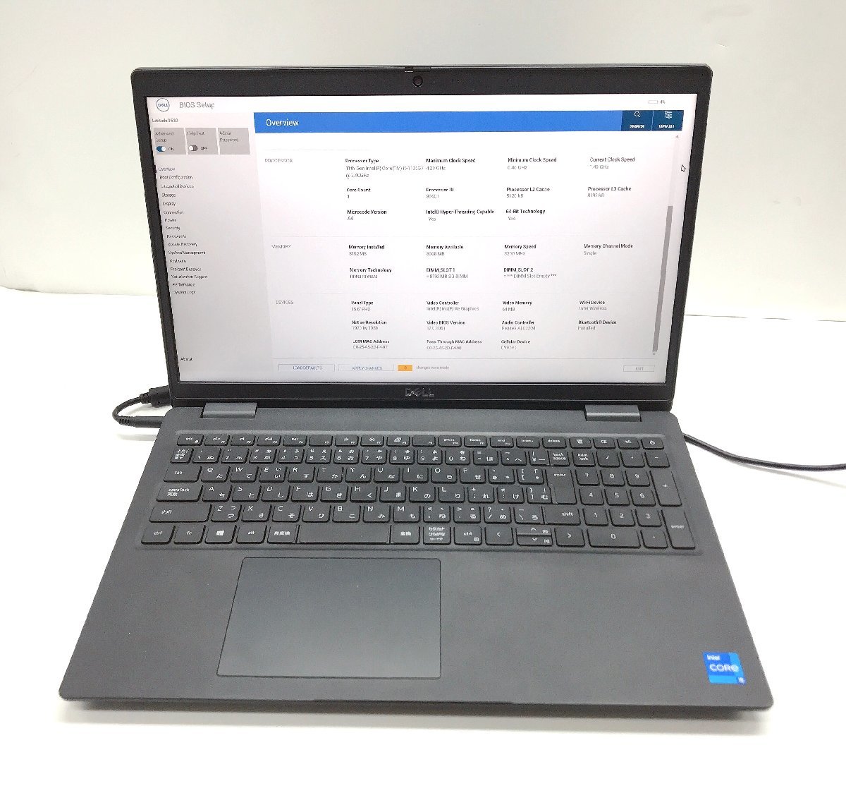 NT: ★第11世代★DELL Latitude3520 Corei5-1135G7 4.20GHz /8GB/SSD:256GB/無線ノート　ジャンク_画像1