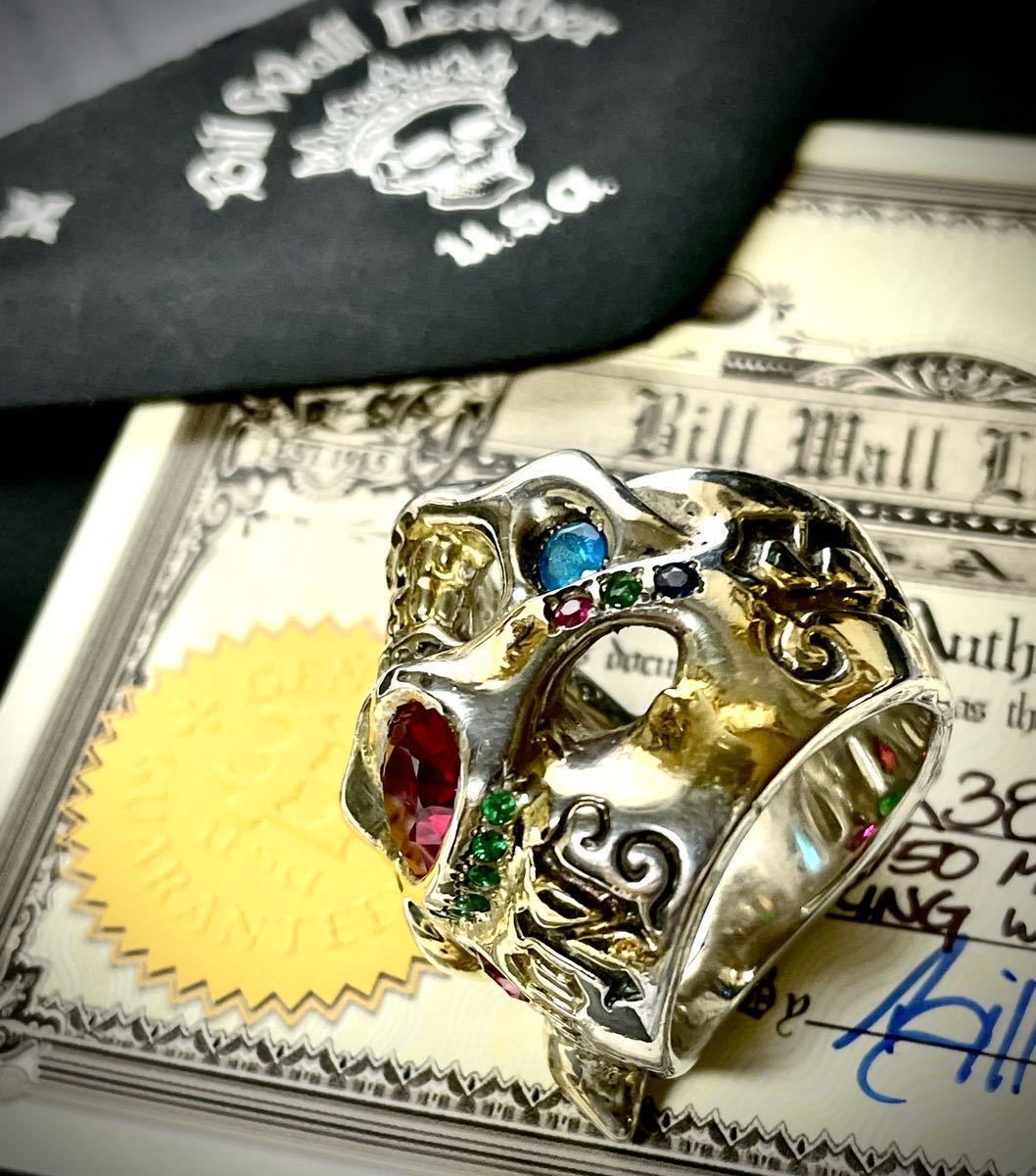 ビルウォールレザー 50/50 Master Skull Ring w/ Right Horn 50 ビルウォールレザー 50/50 Master Skull Ring w/ Right Horn 50