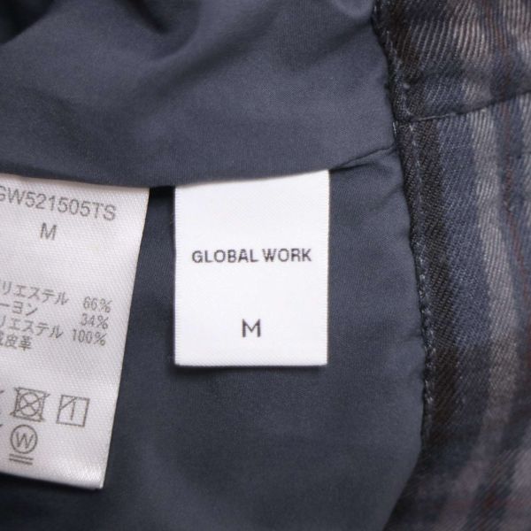 GLOBAL WORK グローバルワーク 秋冬 ベルト装飾 チェック柄 プリーツ スカート Sz.M　レディース　E3B00765_B#Q_画像6