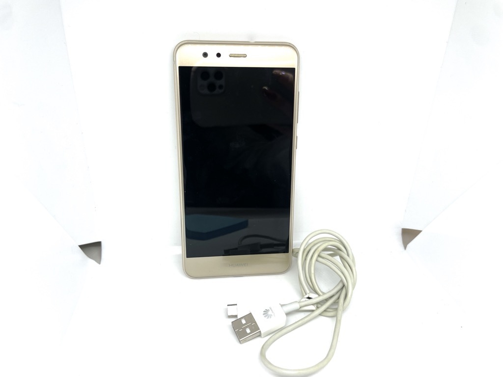 5708★Android8.0 スマホ本体 HUAWEI P10 lite ゴールド WAS-LX2J 32GB SIMロッなし 863452036099058 充電器ケーブル付き_画像1